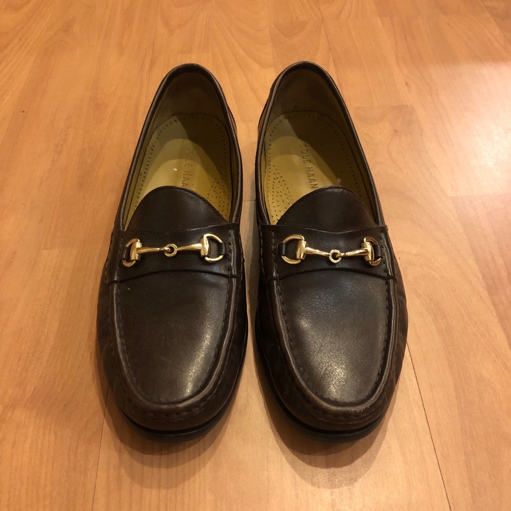 Size 9.5 Cole Haan Brown Leather Horsebit Loafers